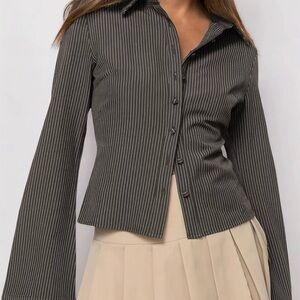 Striped Black Women's Jacket
